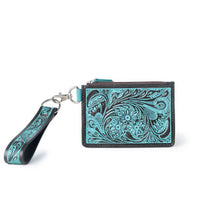 Load image into Gallery viewer, Myra Turquoise Leather Wallet