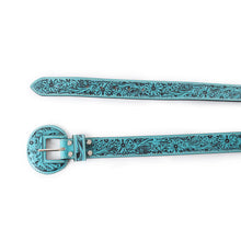 Load image into Gallery viewer, Turquoise Tooled Myra Belt