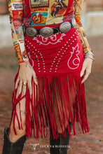 Load image into Gallery viewer, Red Boot Stitch Skirt