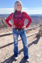 Load image into Gallery viewer, Bandana Babe Mesh Top Red