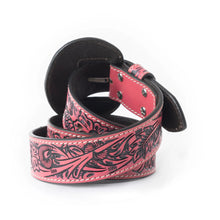 Load image into Gallery viewer, Red Tooled Myra Belt