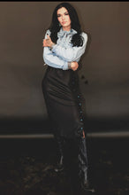 Load image into Gallery viewer, Slit Decisions Midnight Skirt