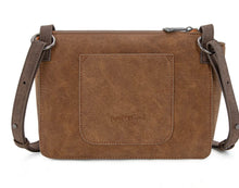 Load image into Gallery viewer, Trinity Ranch Aztec Tooled Fringe Crossbody