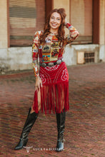 Load image into Gallery viewer, Red Boot Stitch Skirt