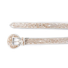 Load image into Gallery viewer, White Tooled Myra Belt