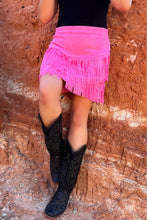 Load image into Gallery viewer, Forth Worth Fringe Skirt Pink