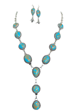 Load image into Gallery viewer, Turquoise Necklace & Earrings