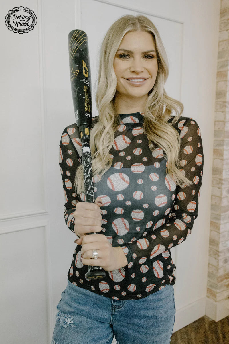 Hey Batter Batter Mesh Top Hey Batter Batter Mesh Top
