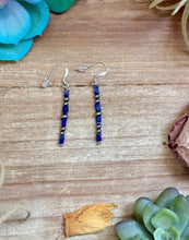 Load image into Gallery viewer, Blue Lapis Cube Earrings
