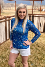 Load image into Gallery viewer, Bandana Babe Mesh Top Blue