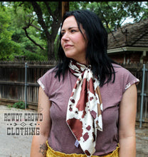 Load image into Gallery viewer, Brown Cowprint Wild Rag