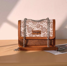 Load image into Gallery viewer, Wrangler Chic Lace Chain Shoulder Bag-Brown
