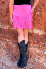 Load image into Gallery viewer, Forth Worth Fringe Skirt Pink