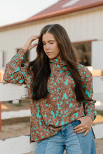 Load image into Gallery viewer, Turquoise Tooled Sweatshirt