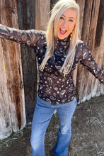 Load image into Gallery viewer, Bandana Babe Mesh Top Black