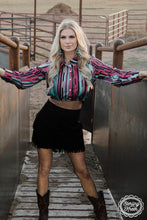 Load image into Gallery viewer, Forth Worth Fringe Skirt -Black