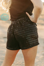 Load image into Gallery viewer, Shimmer Up Black Shorts