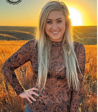 Load image into Gallery viewer, Country Road Leather Mesh Top