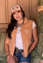 Load image into Gallery viewer, Camel Boot Stitch Puffer Vest