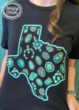 Load image into Gallery viewer, Texas Turquoise Jeweled T-Shirt