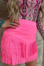 Load image into Gallery viewer, Forth Worth Fringe Skirt Pink