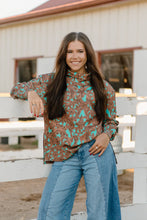 Load image into Gallery viewer, Turquoise Tooled Sweat Shirt
