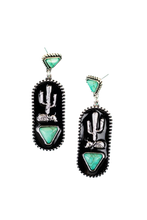 Load image into Gallery viewer, Katniss Cactus Green Earrings
