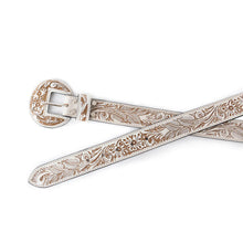 Load image into Gallery viewer, White Tooled Myra Belt
