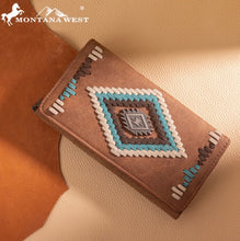 Load image into Gallery viewer, Montana West Aztec Collection Wallet-Brown
