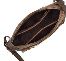 Load image into Gallery viewer, Trinity Ranch Aztec Tooled Fringe Crossbody
