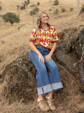 Load image into Gallery viewer, Mid Wash High Rise Cuff Jeans
