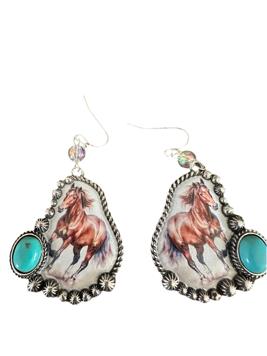 Western Horse Print Earrings