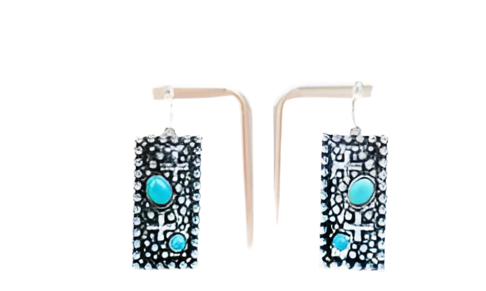 Turquoise Crosspointe Earrings