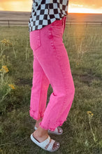 Load image into Gallery viewer, Pink Crop Jeans
