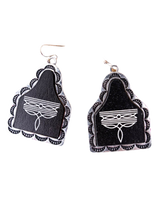Load image into Gallery viewer, Tipi Rising Sun Cattle Tag Earrings
