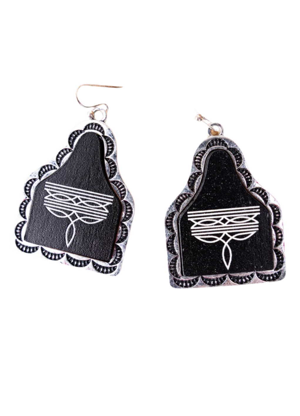 Tipi Rising Sun Cattle Tag Earrings