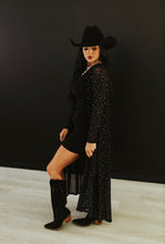 Load image into Gallery viewer, Black Mesh Rhinestone Cardigan
