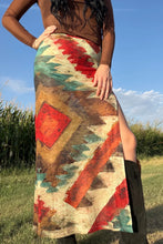 Load image into Gallery viewer, Aztec Sundown Slit Skirt
