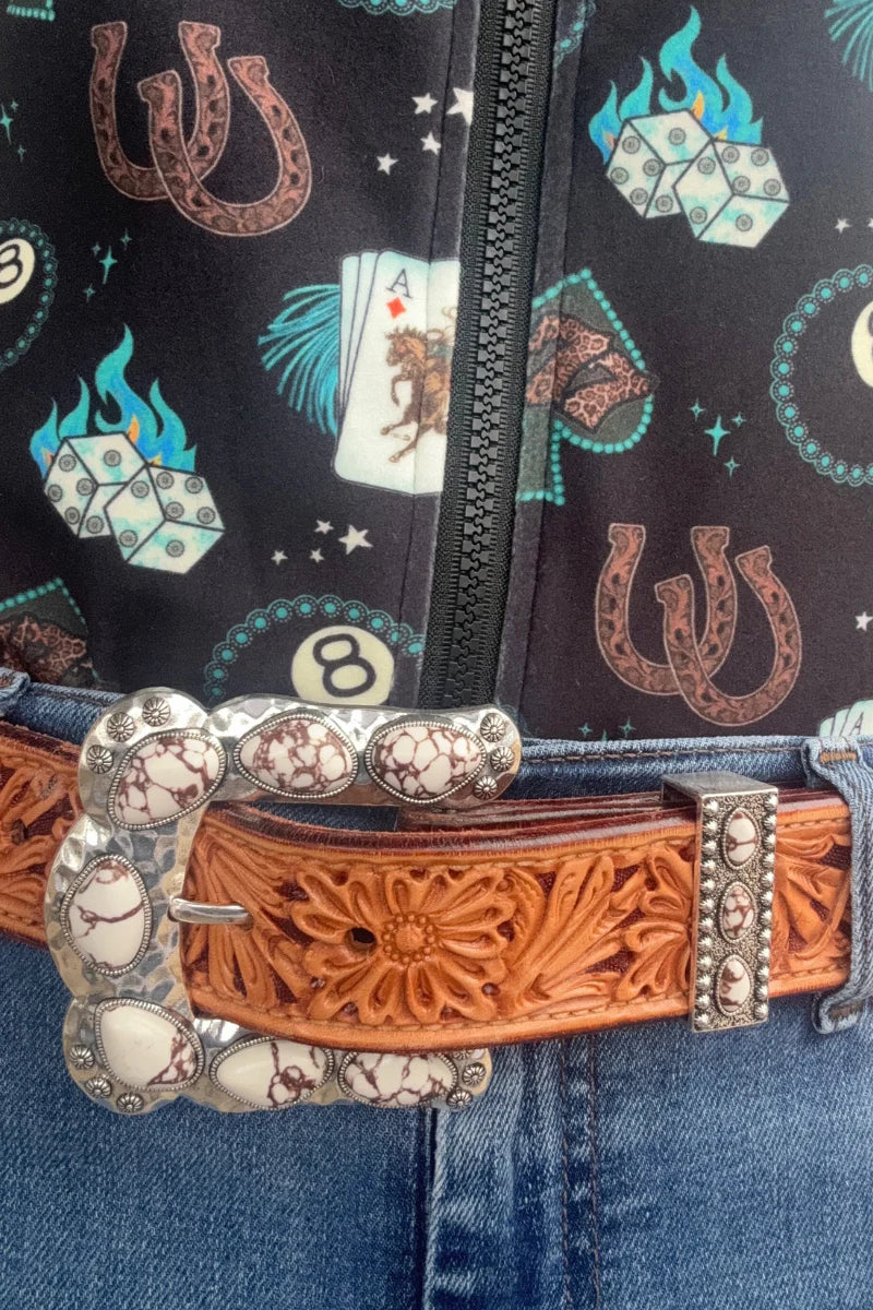 Buckle Up White Belt Buckle