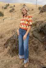 Load image into Gallery viewer, Mid Wash High Rise Cuff Jeans
