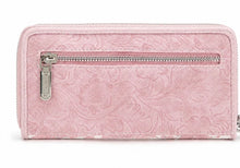 Load image into Gallery viewer, Wrangler Lace Floral RFID Blocking Zip Around Wallet - Jean-Pink
