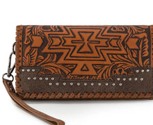 Load image into Gallery viewer, Montana West Tooled Aztec Collection Wallet
