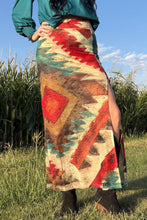 Load image into Gallery viewer, Aztec Sundown Slit Skirt
