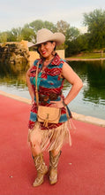 Load image into Gallery viewer, Aztec Wool Blend Sleeveless Shacket
