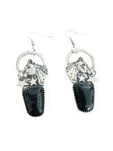 Load image into Gallery viewer, Prospect Park Black Earrings
