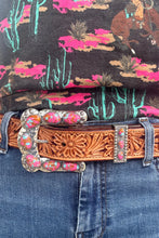 Load image into Gallery viewer, Pink Buckle Up Belt Buckle
