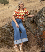Load image into Gallery viewer, Mid Wash High Rise Cuff Jeans
