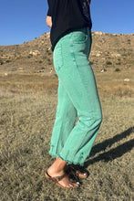 Load image into Gallery viewer, Turquoise Crop Jeans
