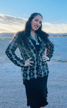 Load image into Gallery viewer, Aztec Black Concho Blazer
