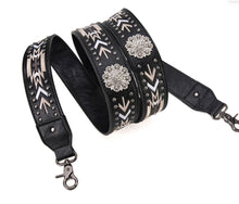 Load image into Gallery viewer, Wrangler Aztec Printed Crossbody Purse With Wallet Compartment - Black
